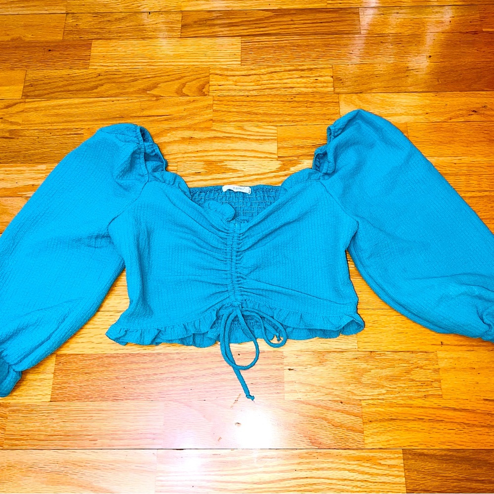 Teal crop top